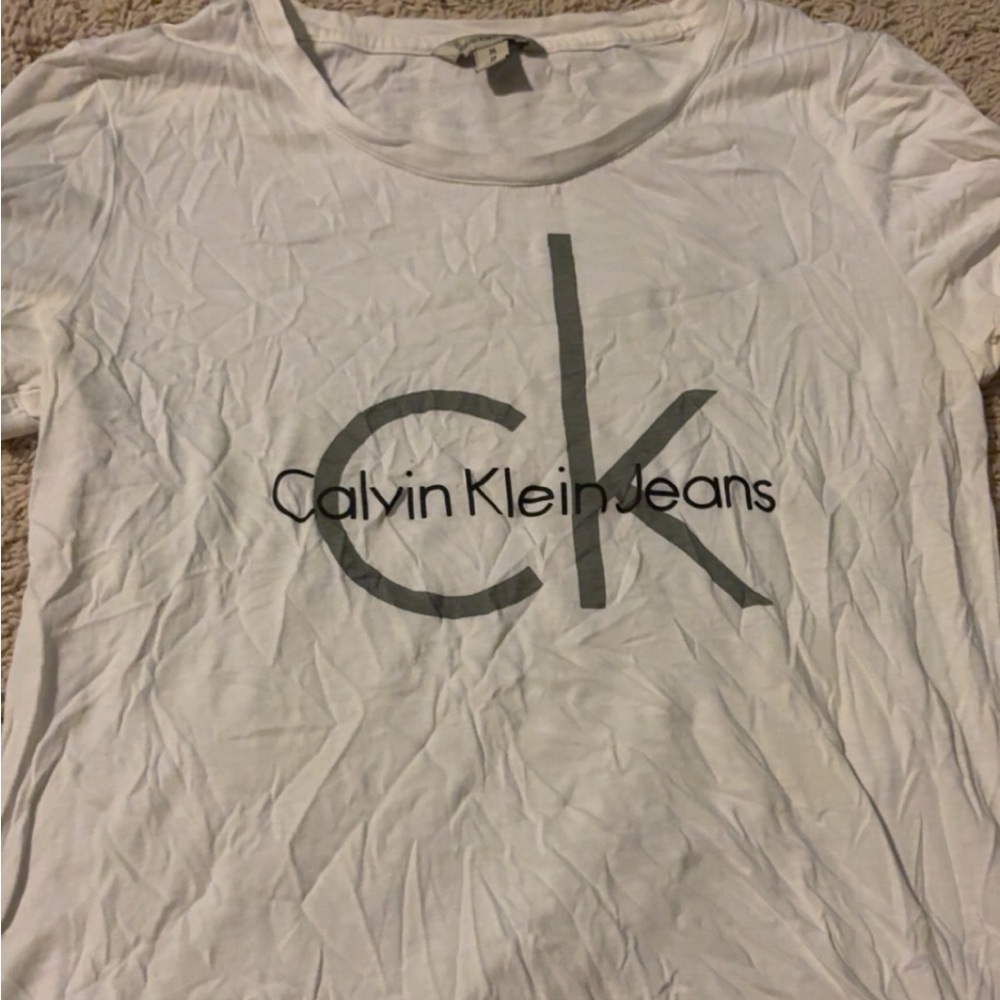 Calvin Klein White Logo Tee